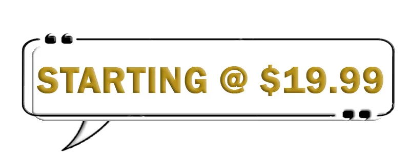 Starting at $19.99