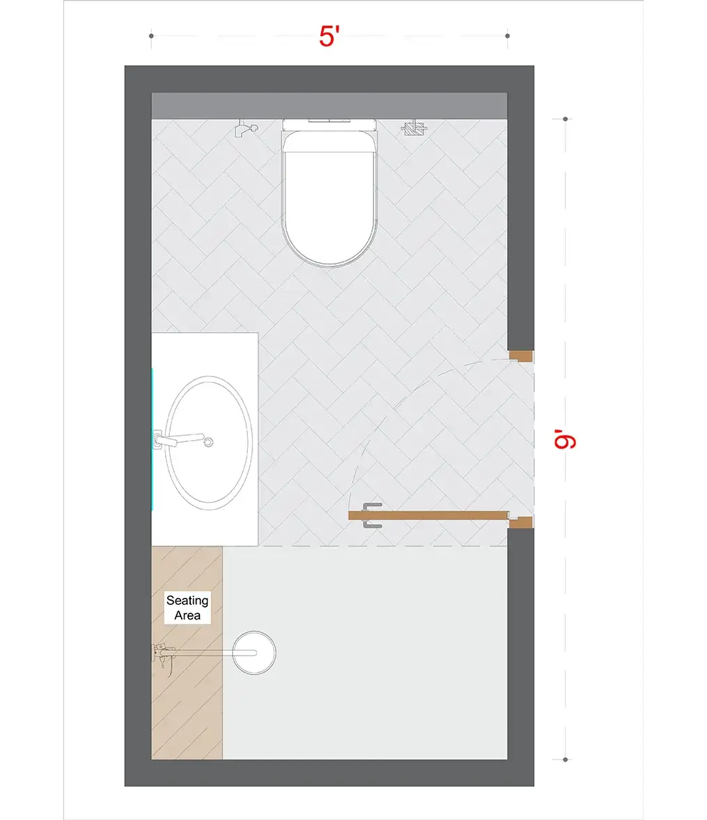 Boho Washroom Layout(BWL-1)