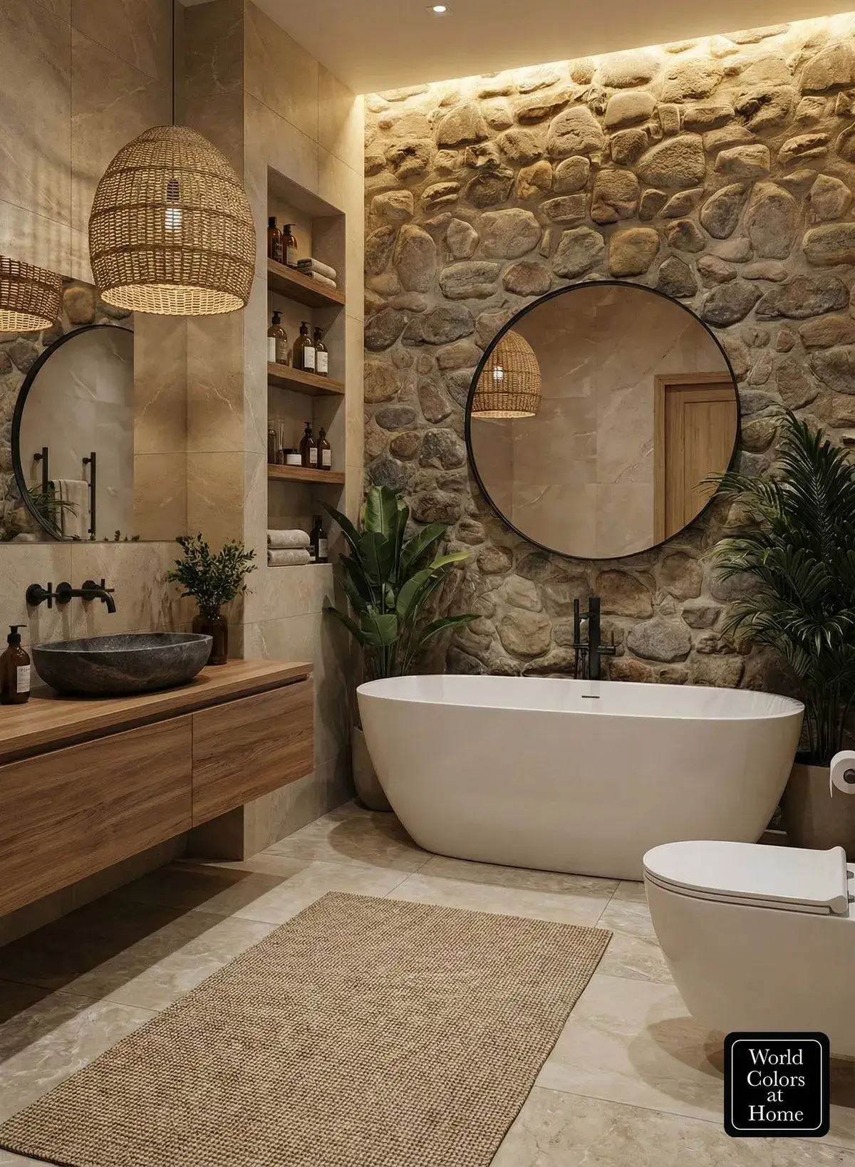 Boho Washroom Design(BWD-3)