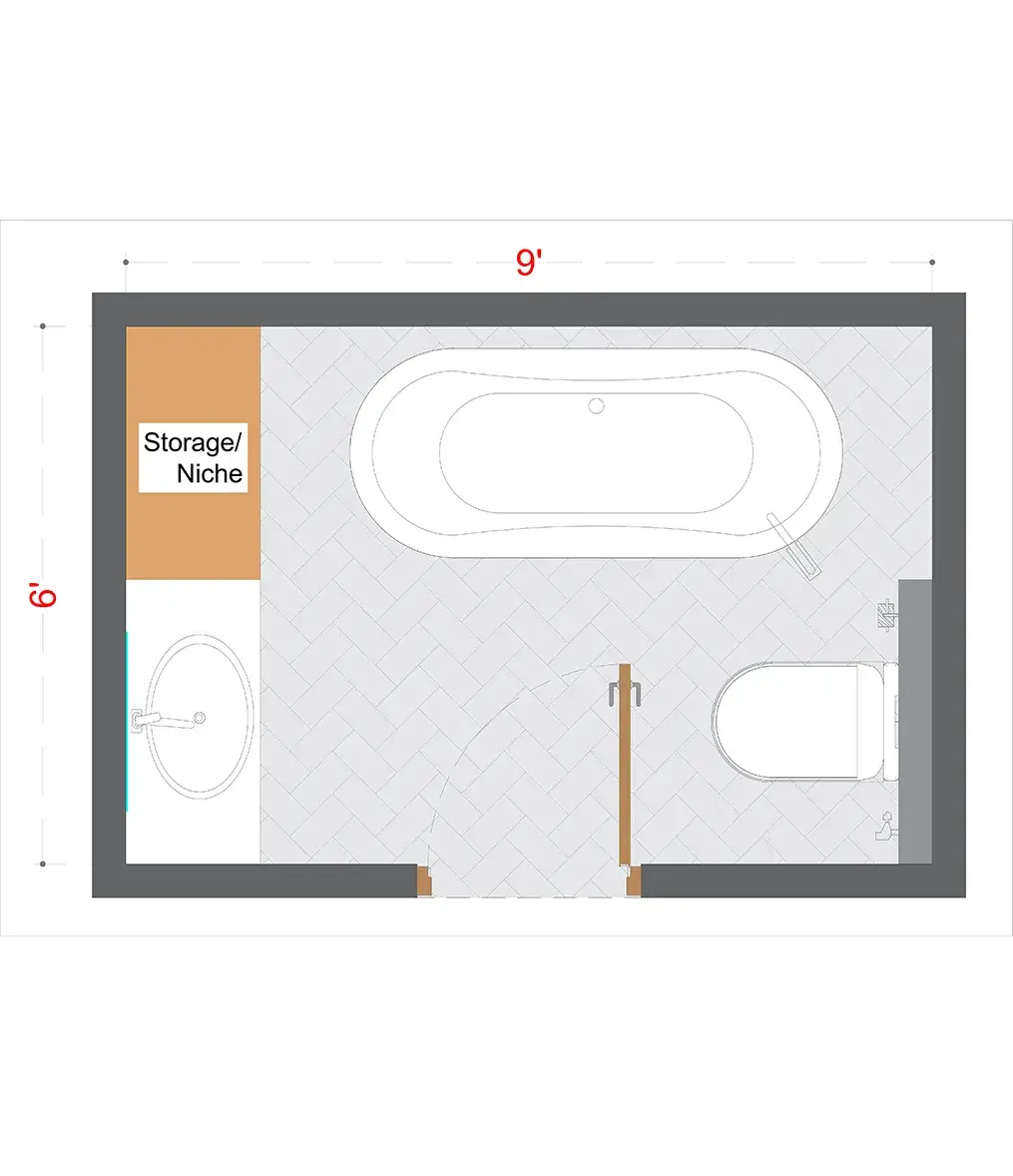 Boho Washroom Layout(BWL-3)