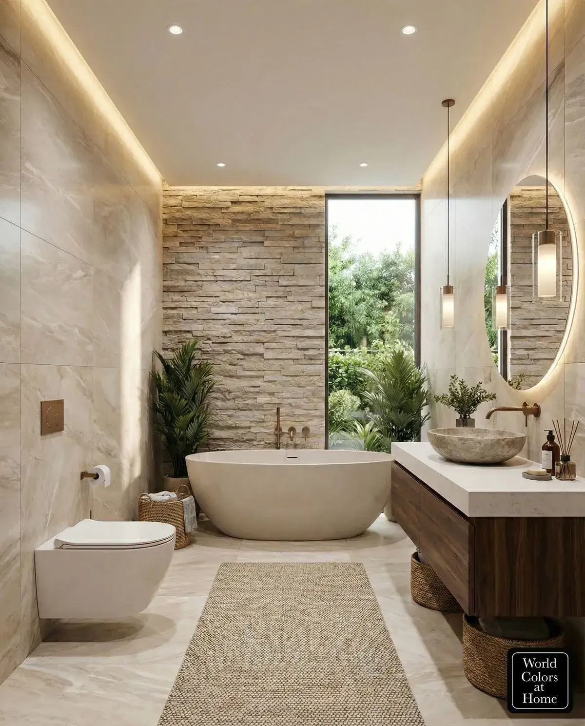 Boho Washroom Design(BWD-4)