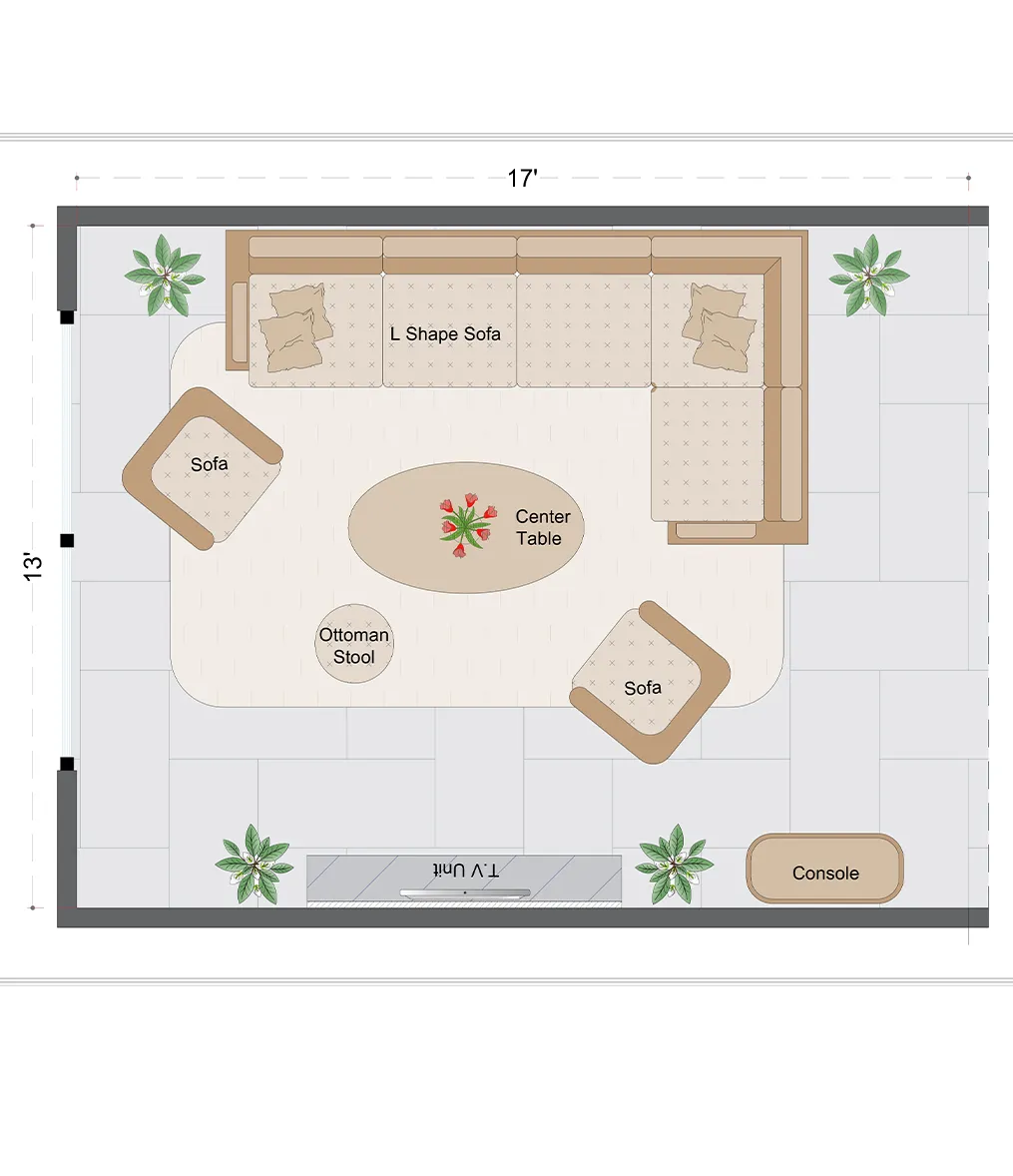 Boho Livingroom Layout(BLL-1)
