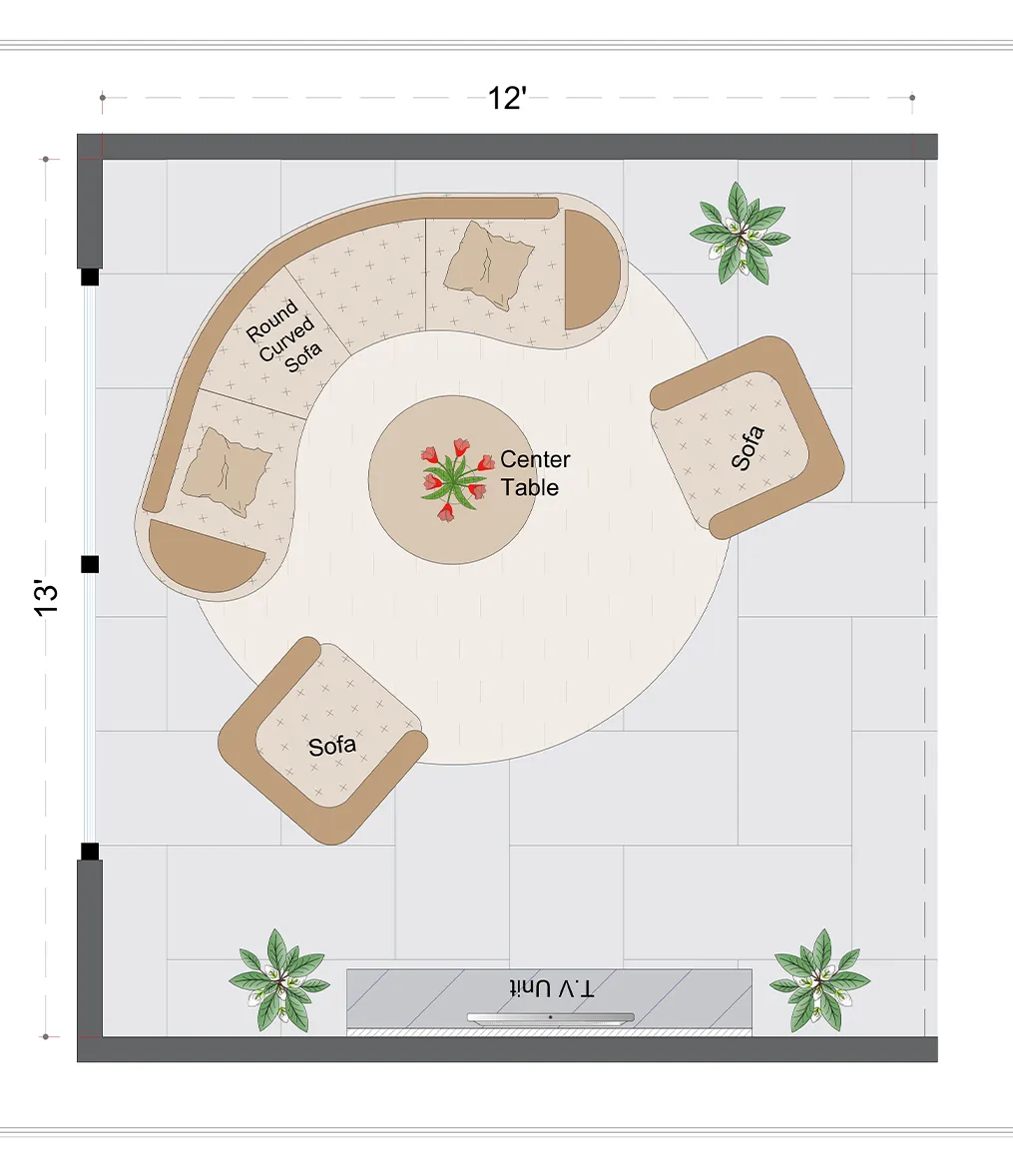 Boho Livingroom Layout(BLL-2)