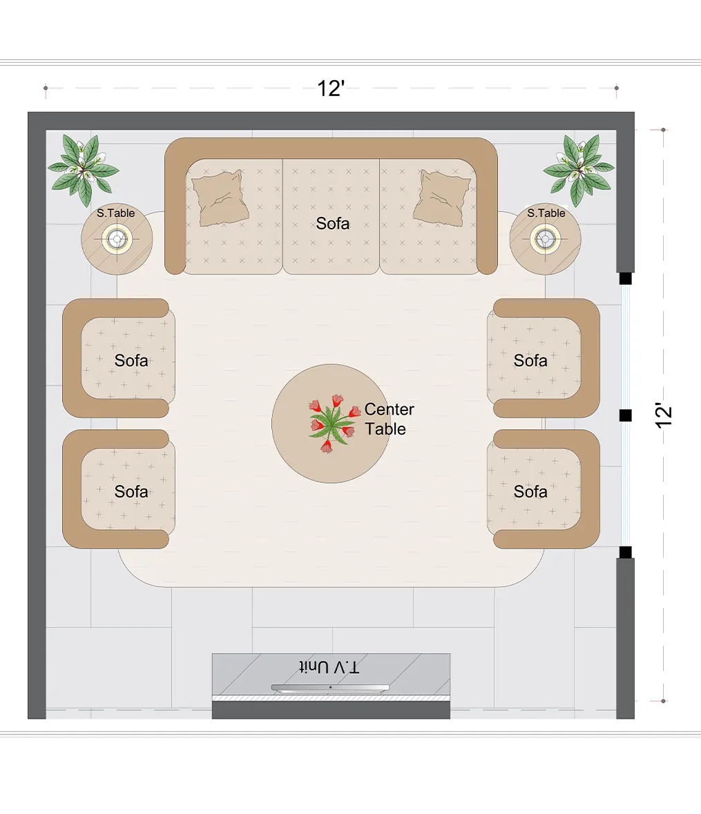 Boho Livingroom Layout(BLL-3)