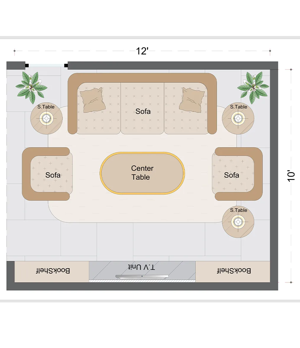 Boho Livingroom Layout(BLL-5)