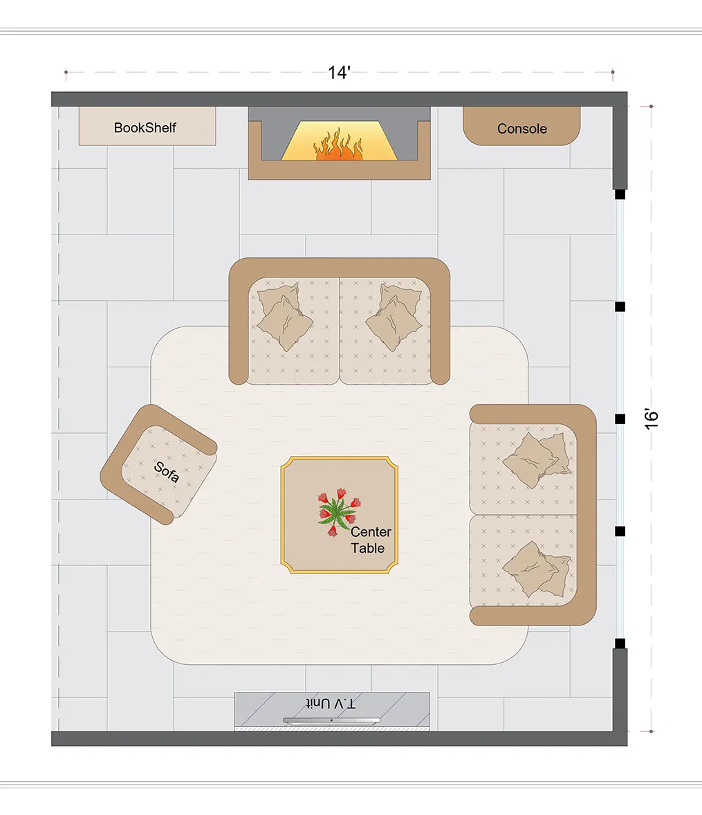 Boho Livingroom Layout(BLL-6)