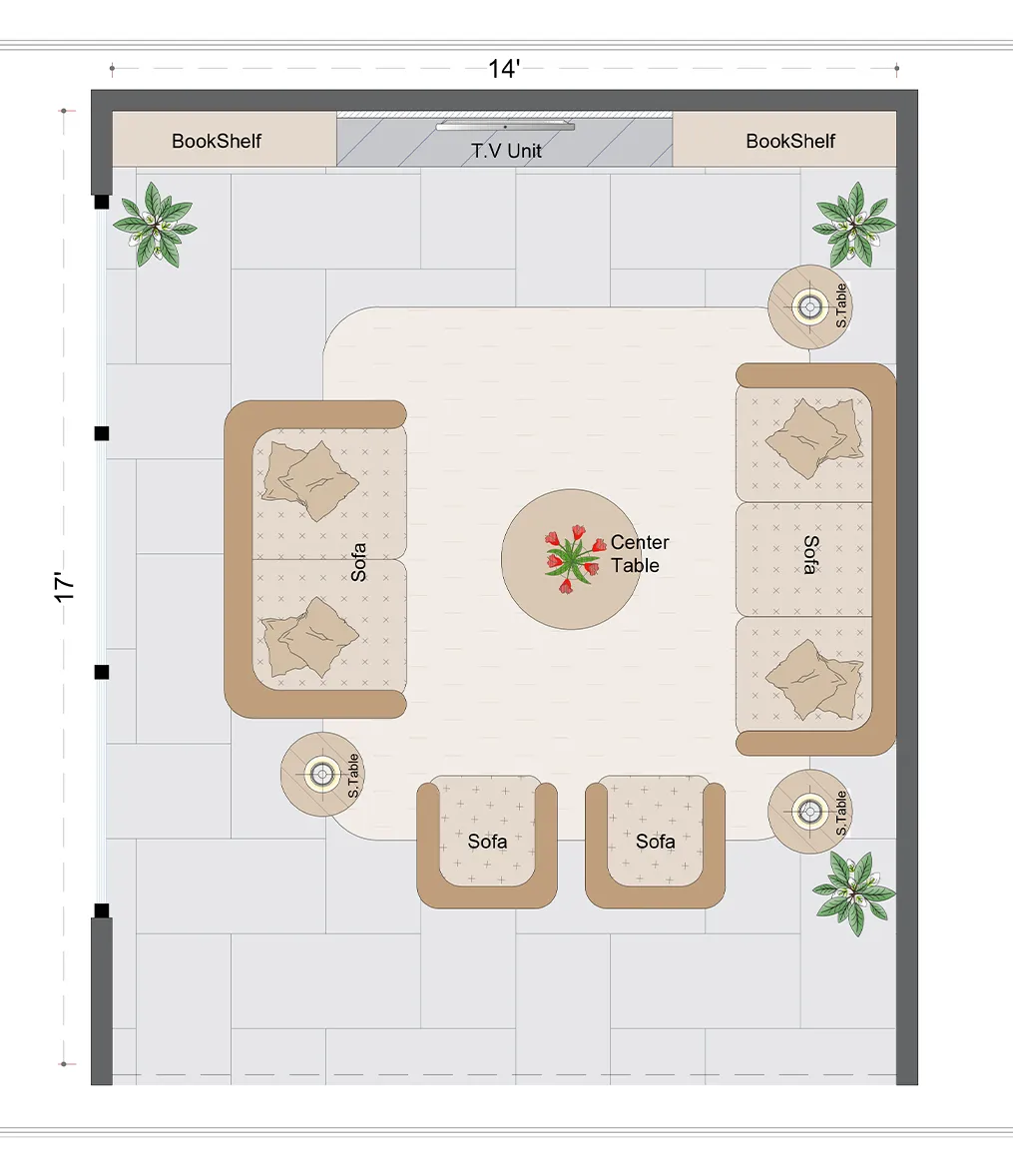 Contemporary Livingroom Layout(CLL-1)