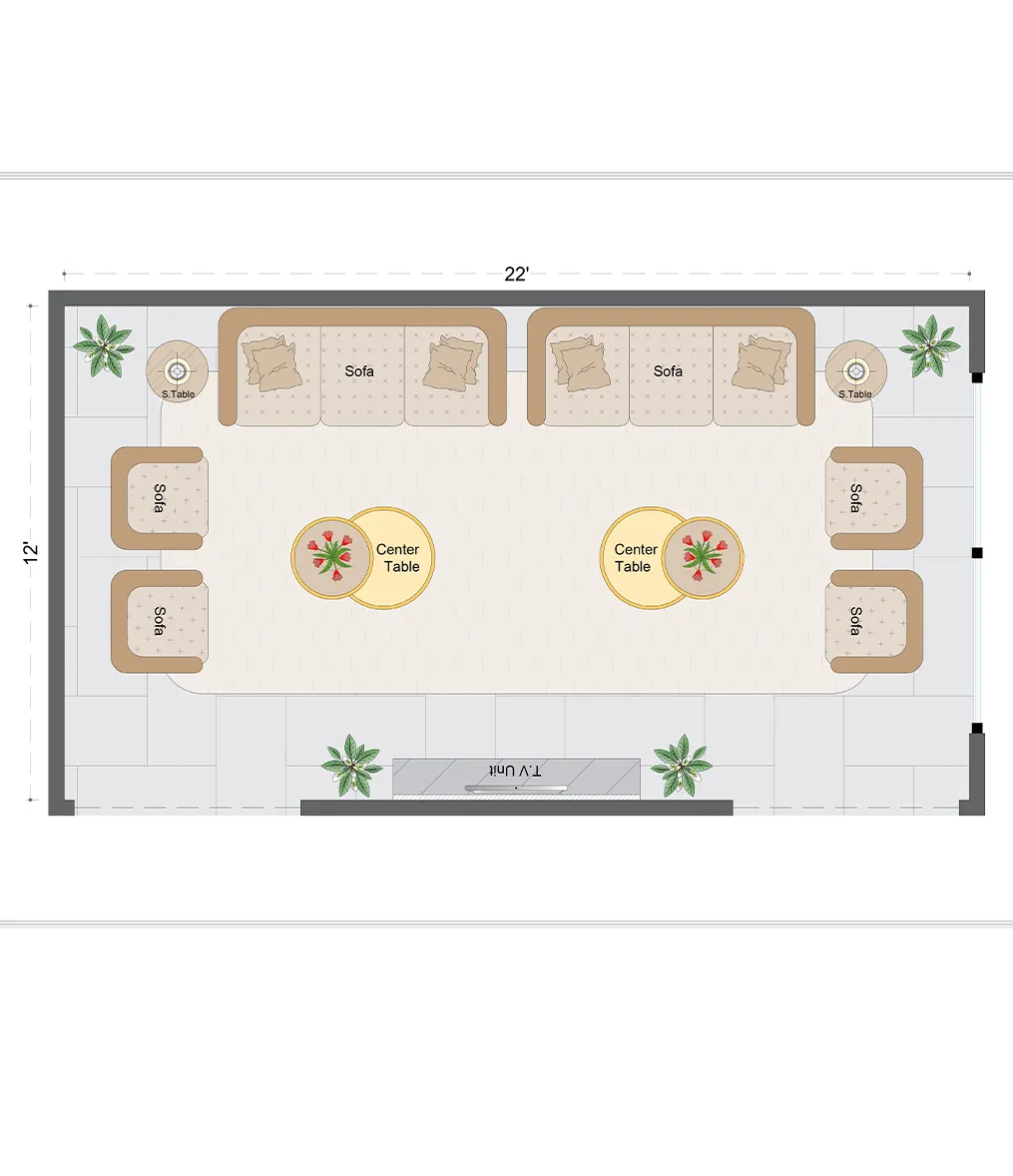 Contemporary Livingroom Layout(CLL-3)