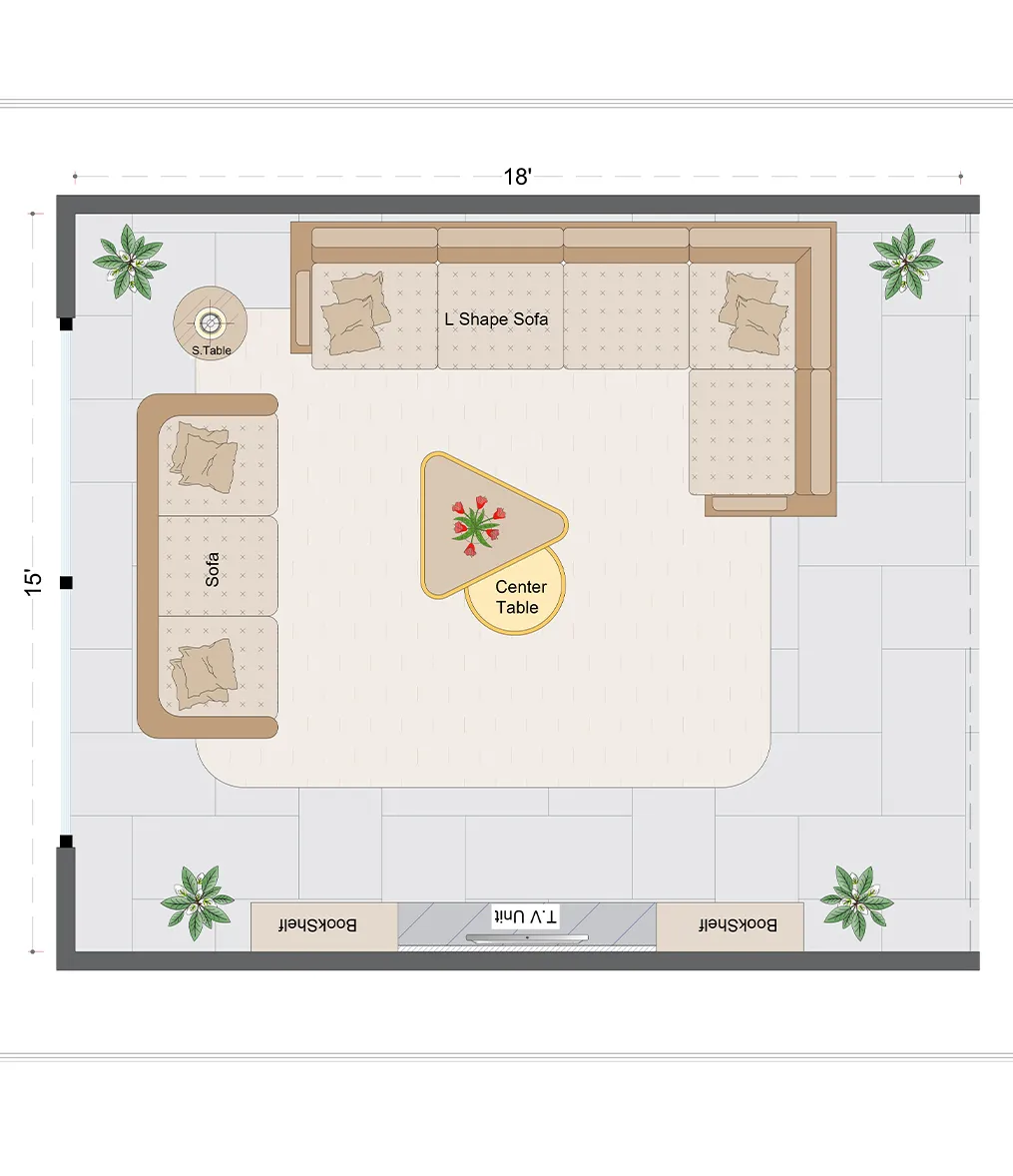 Contemporary Livingroom Layout(CLL-4)