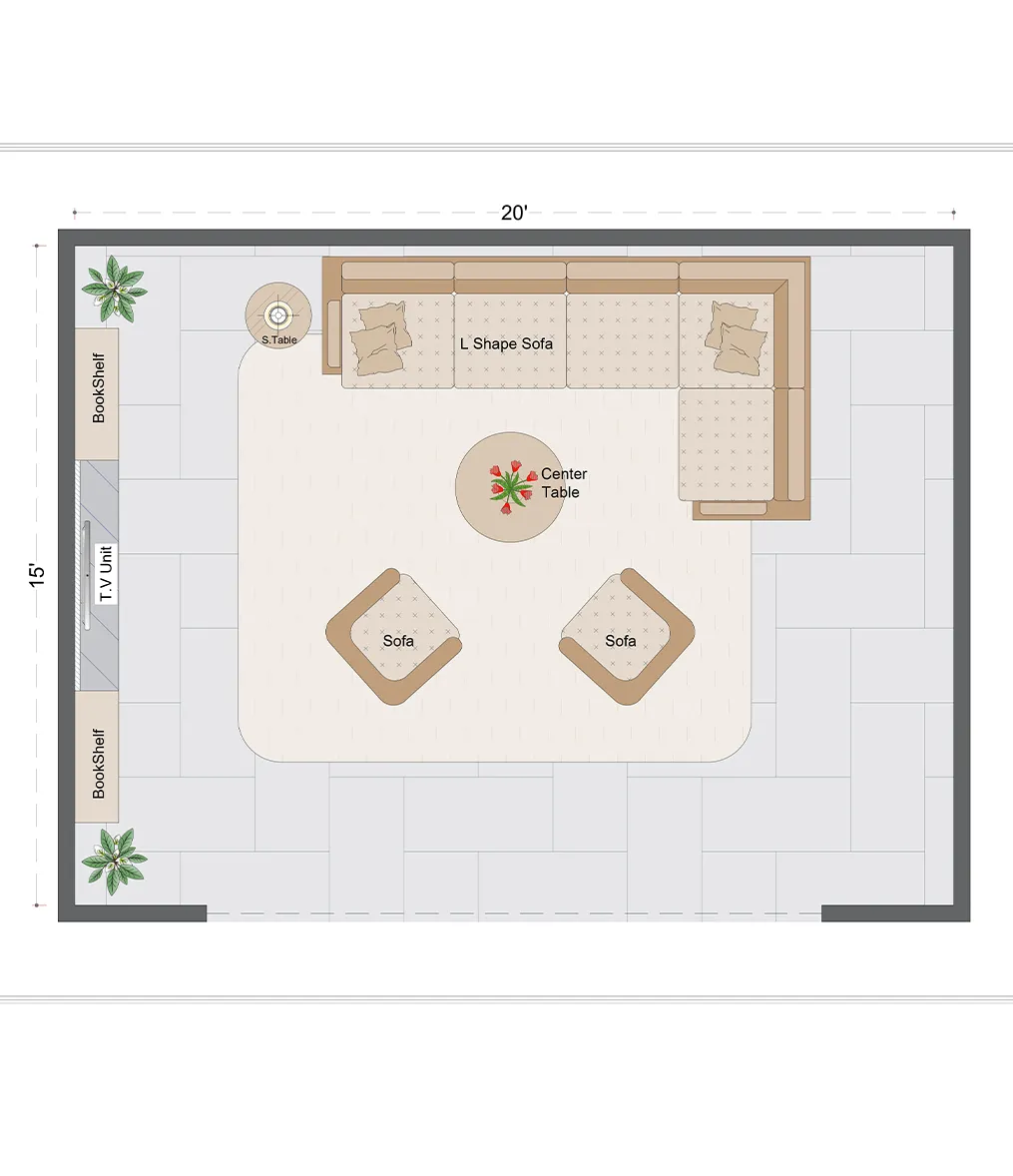 Contemporary Livingroom Layout(CLL-5)