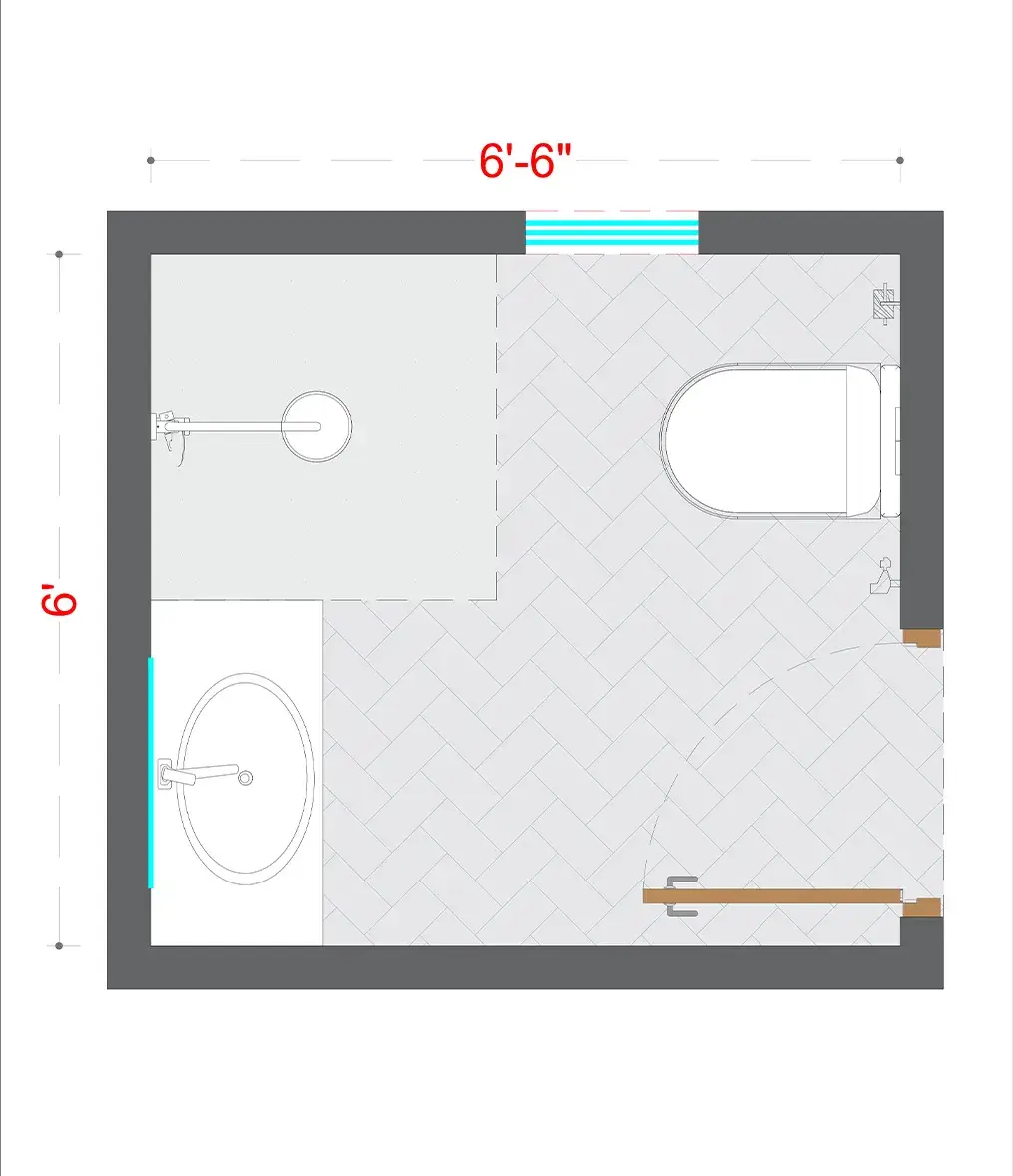 Farmhouse Washroom Layout(FWL-4)