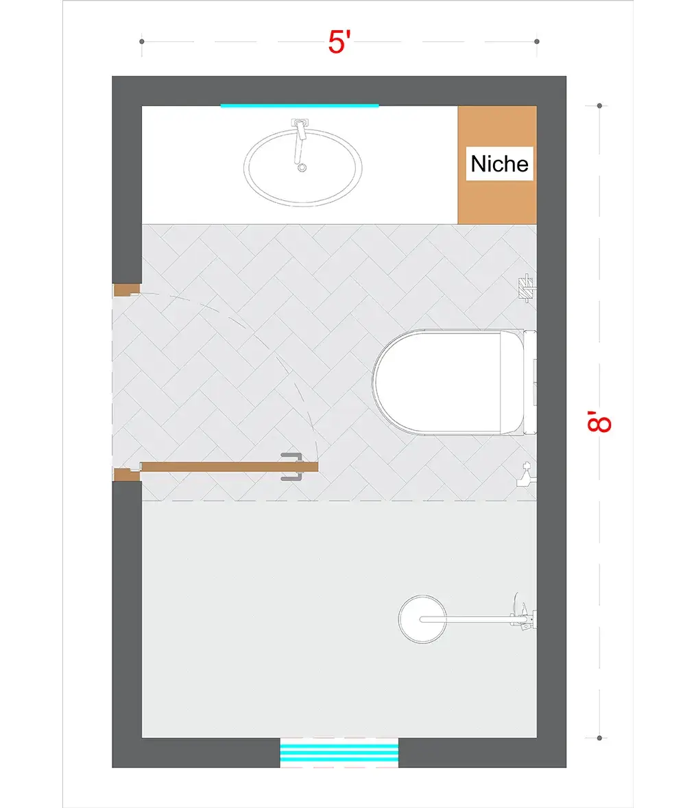 Farmhouse Washroom Layout(FWL-6)