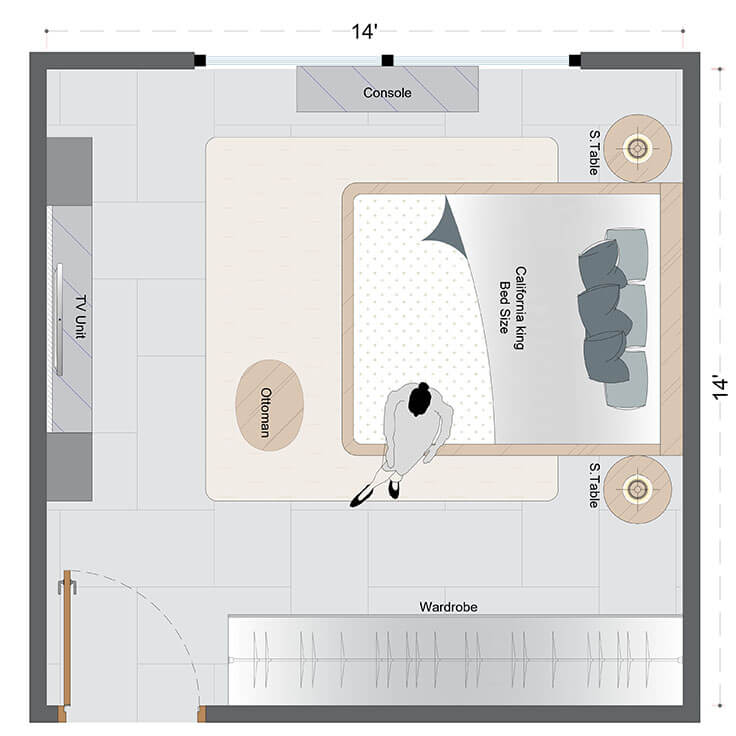 Farmhouse-Dec Bedroom Layout(FDBL-2)