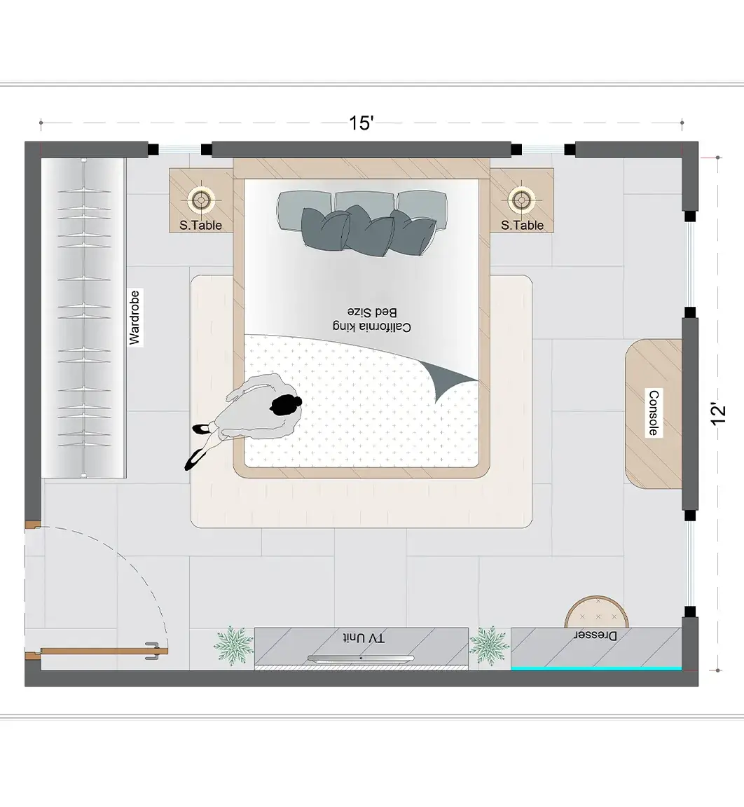 Farmhouse Guest Bedroom Layout (FGBL-3)
