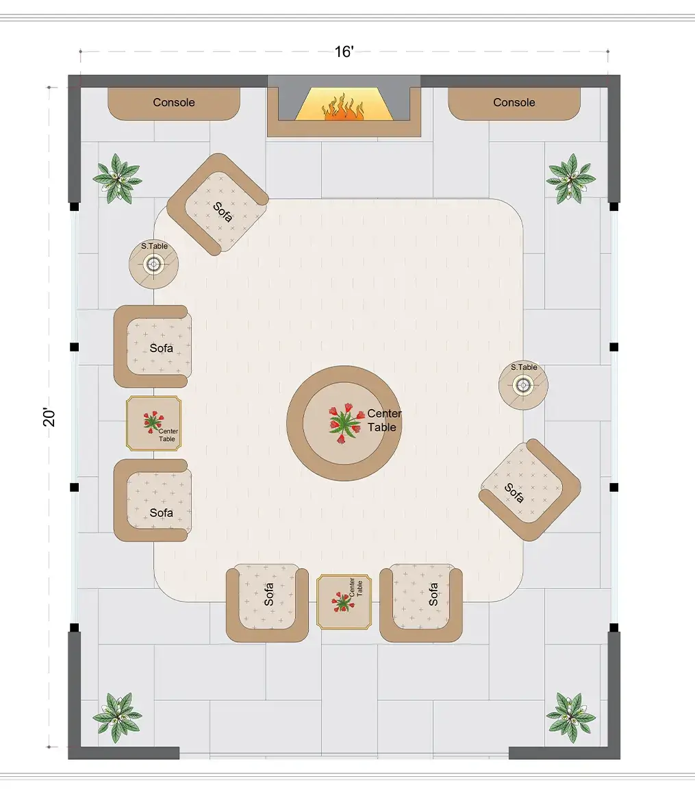 Farmhouse Livingroom Layout(FLL-4)