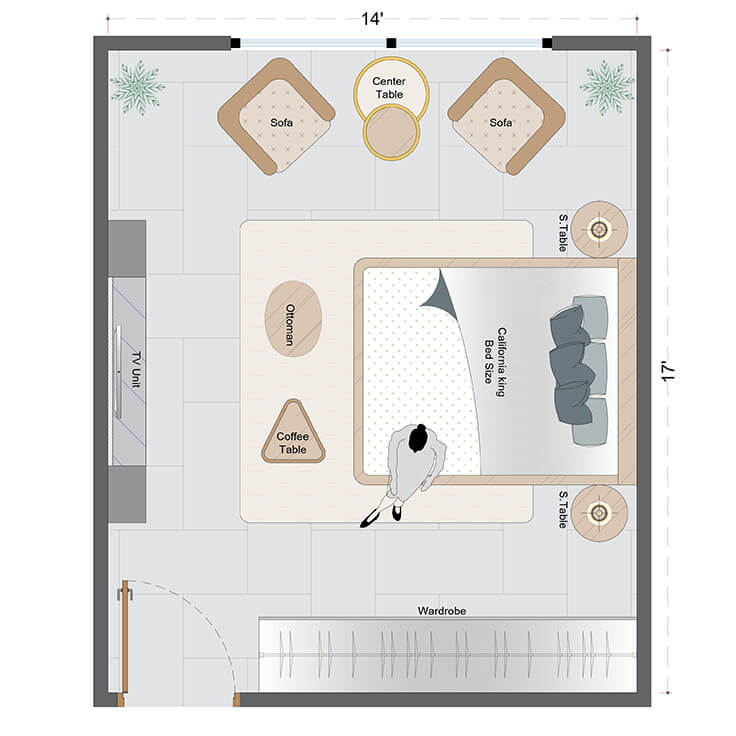 Farmhouse Master Bedroom Layout(FMBL-1)