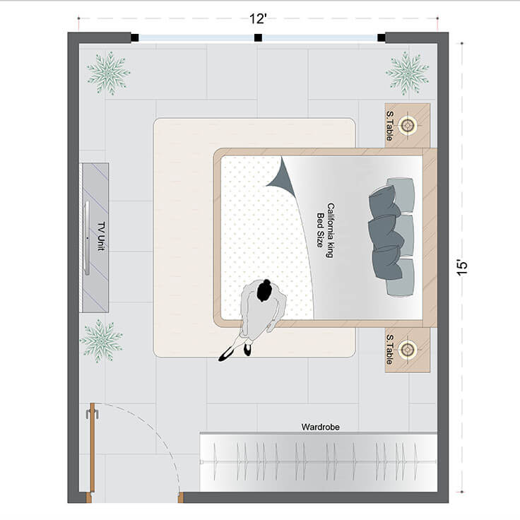 Farmhouse Master Bedroom Layout(FMBL-3)