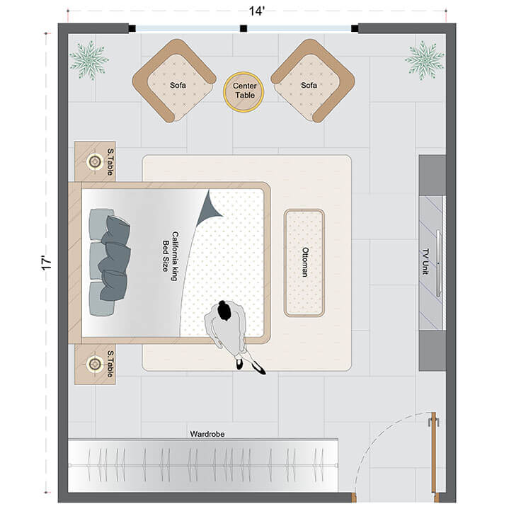 Farmhouse Master Bedroom Layout(FMBL-5)
