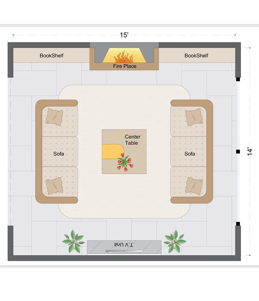 Industrial Livingroom Layout(ILL-1)