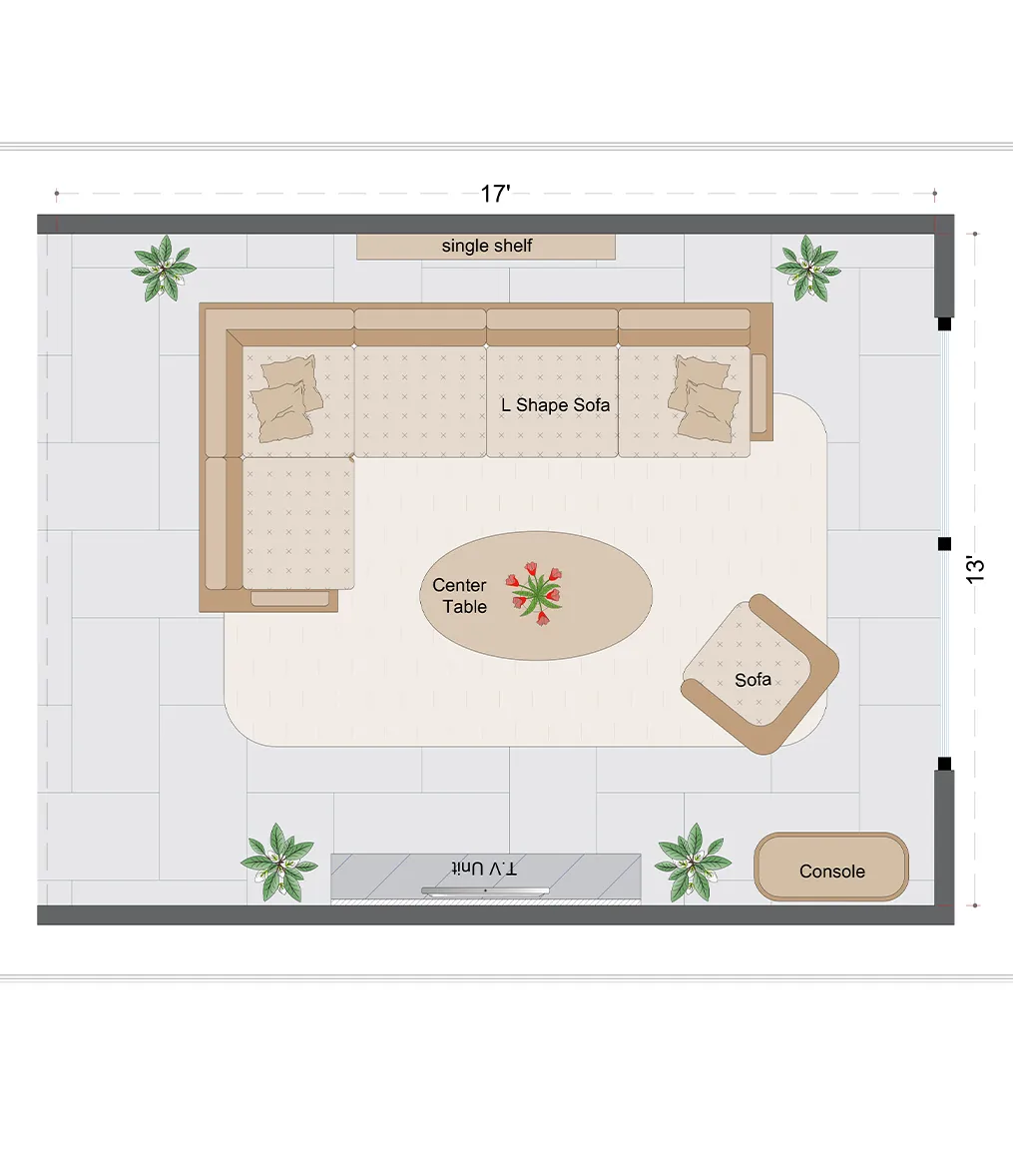 Industrial Livingroom Layout(ILL-3)