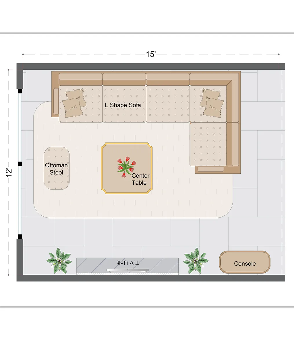 Industrial Livingroom Layout(ILL-4)