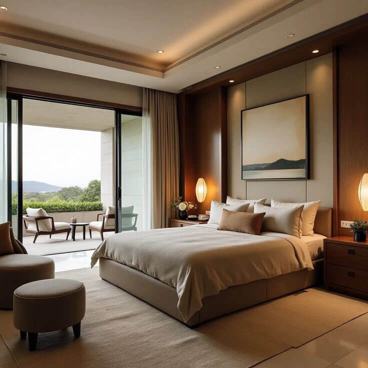 Mid-Century Modern Bedroom Design(MCMBD-2)