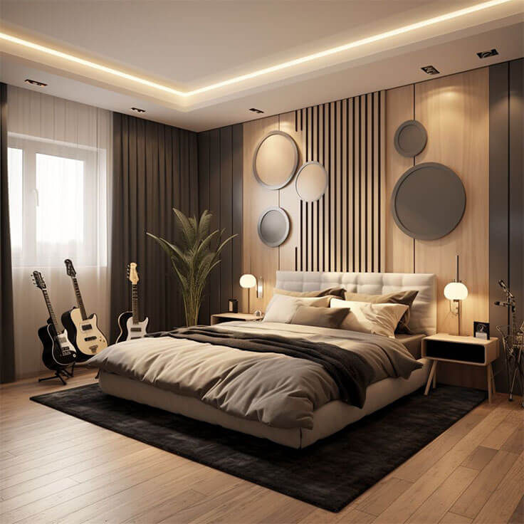 Mid-Century Modern Bedroom Design(MCMBD-3)
