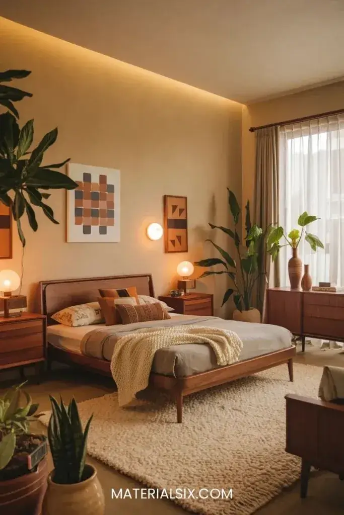 Mid-Century Guest Bedroom Design (MCGBD-2)