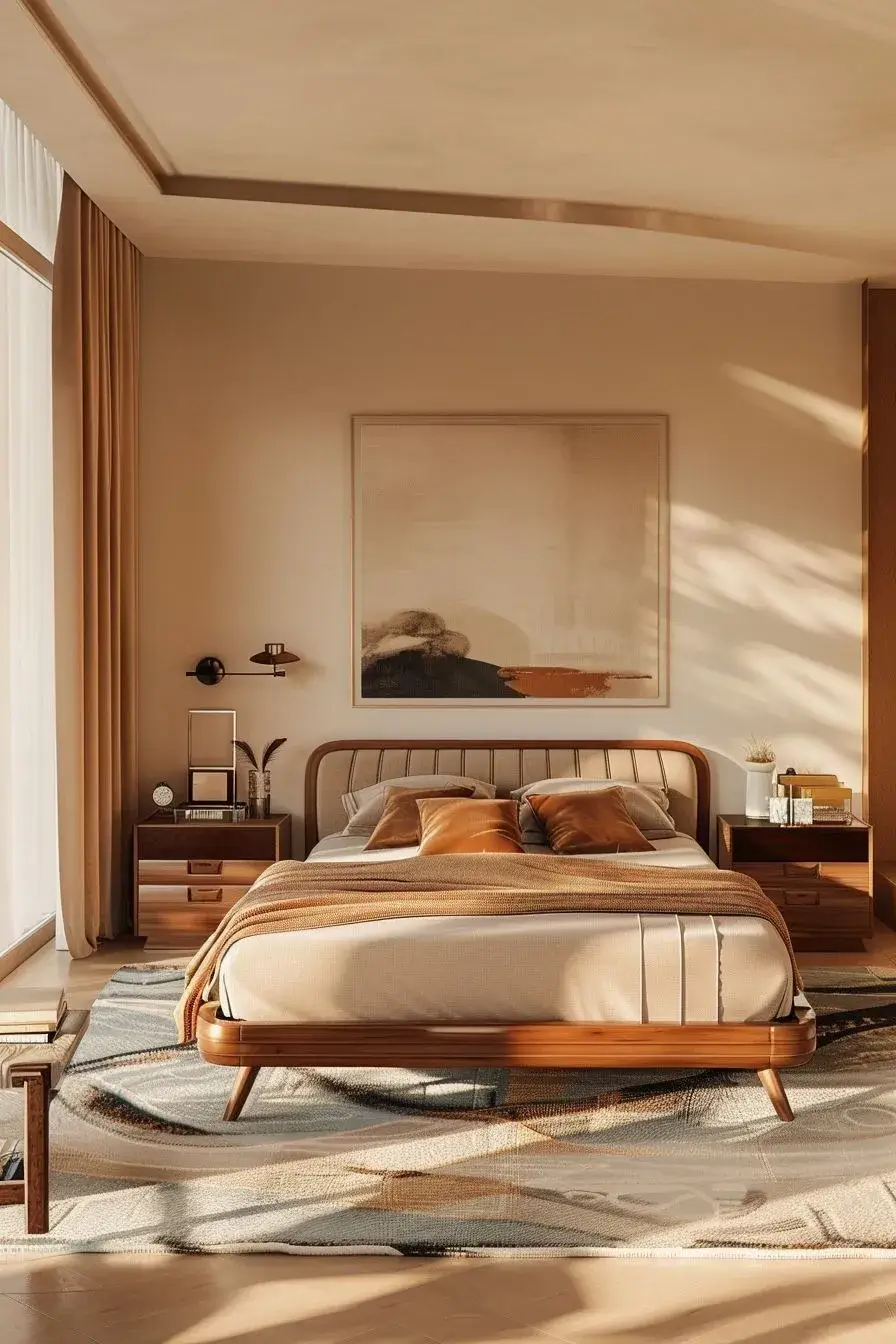 Mid-Century Guest Bedroom Design (MCGBD-4)
