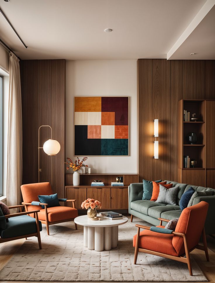 Mid-Century Livingroom Design(MLD-3)