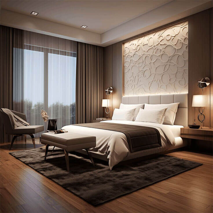 Mid-Century Master Bedroom Design(MCMBD-4)