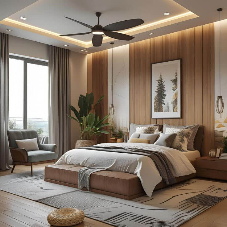 Mid-Century Master Bedroom Design(MCMBD-6)