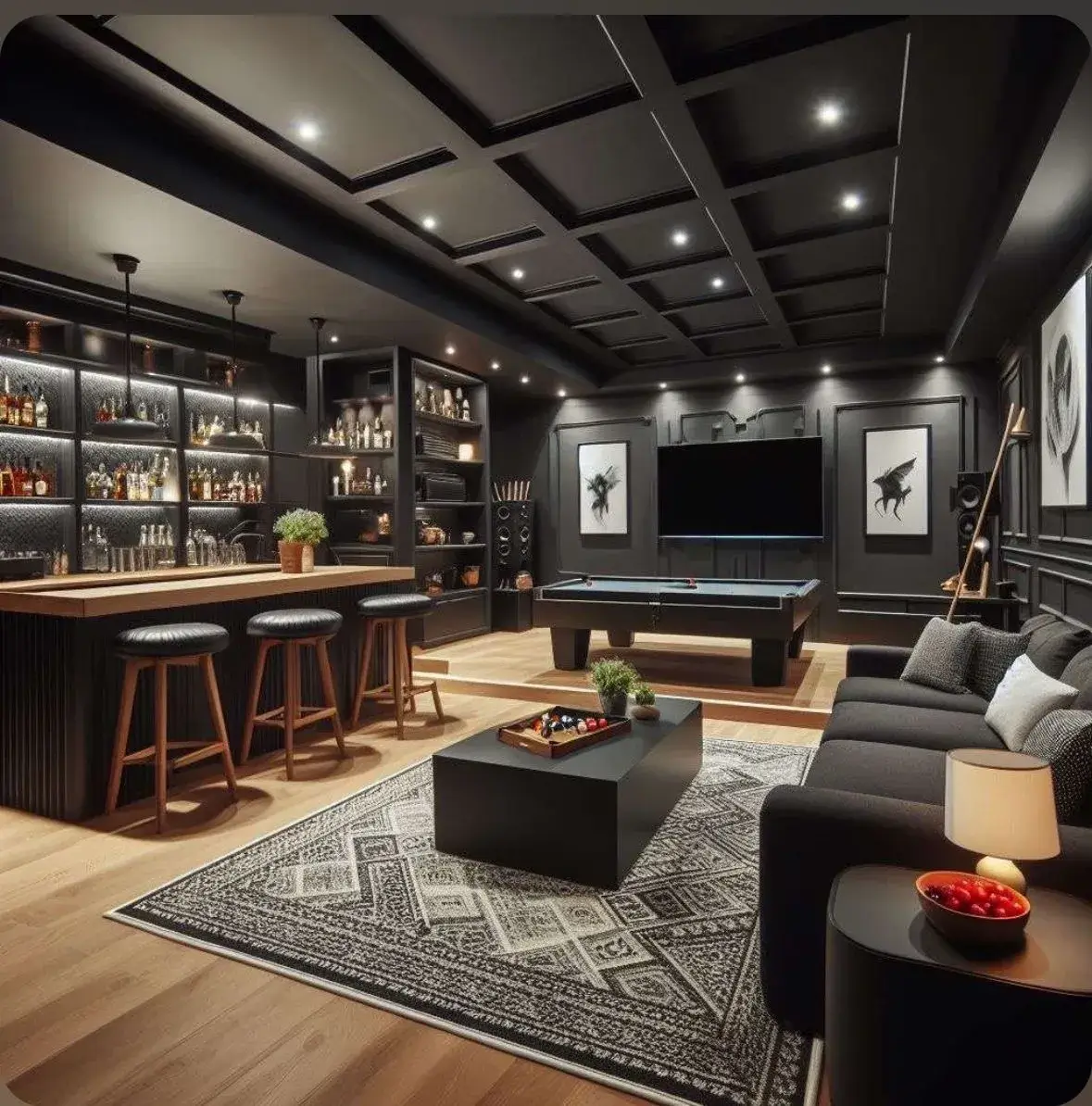 Modern Basement Lounge Design (MBLD-1)