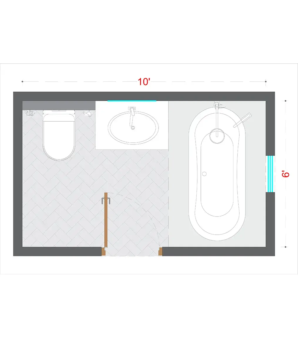 Modern Washroom Layout(MWL-3)