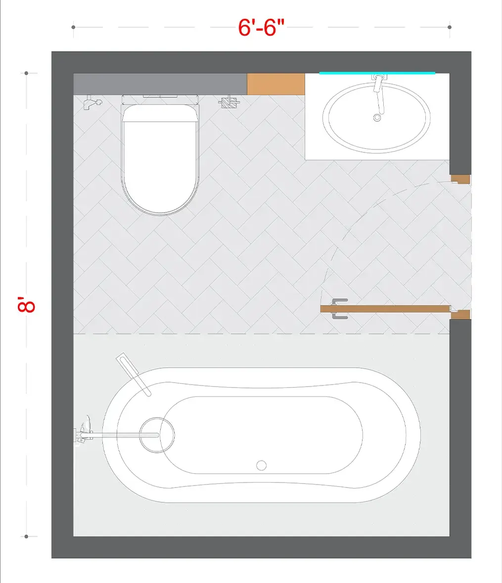 Modern Washroom Layout(MWL-4)