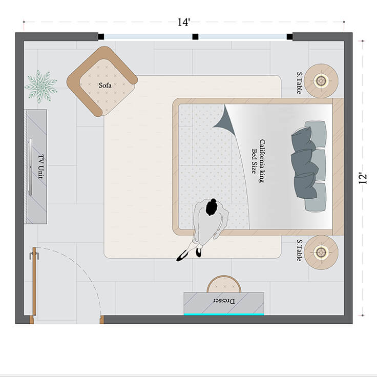 Modern Bedroom Layout(MBL-1)