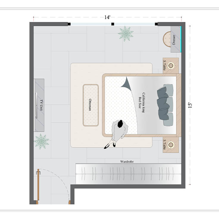 Modern Bedroom Layout(MBL-4)