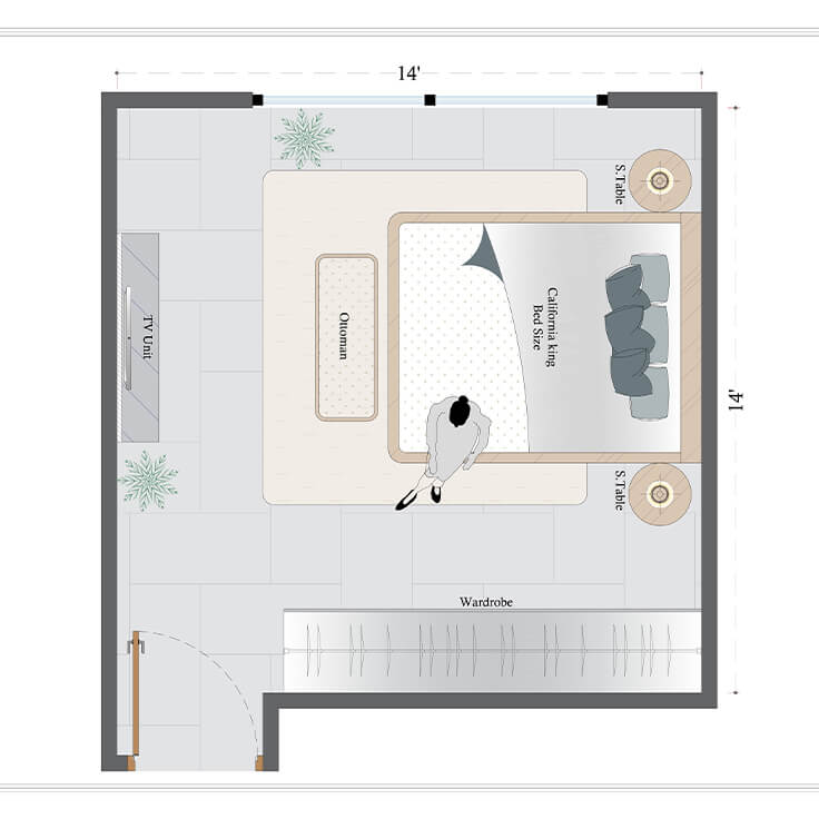 Modern Bedroom Layout(MBL-6)