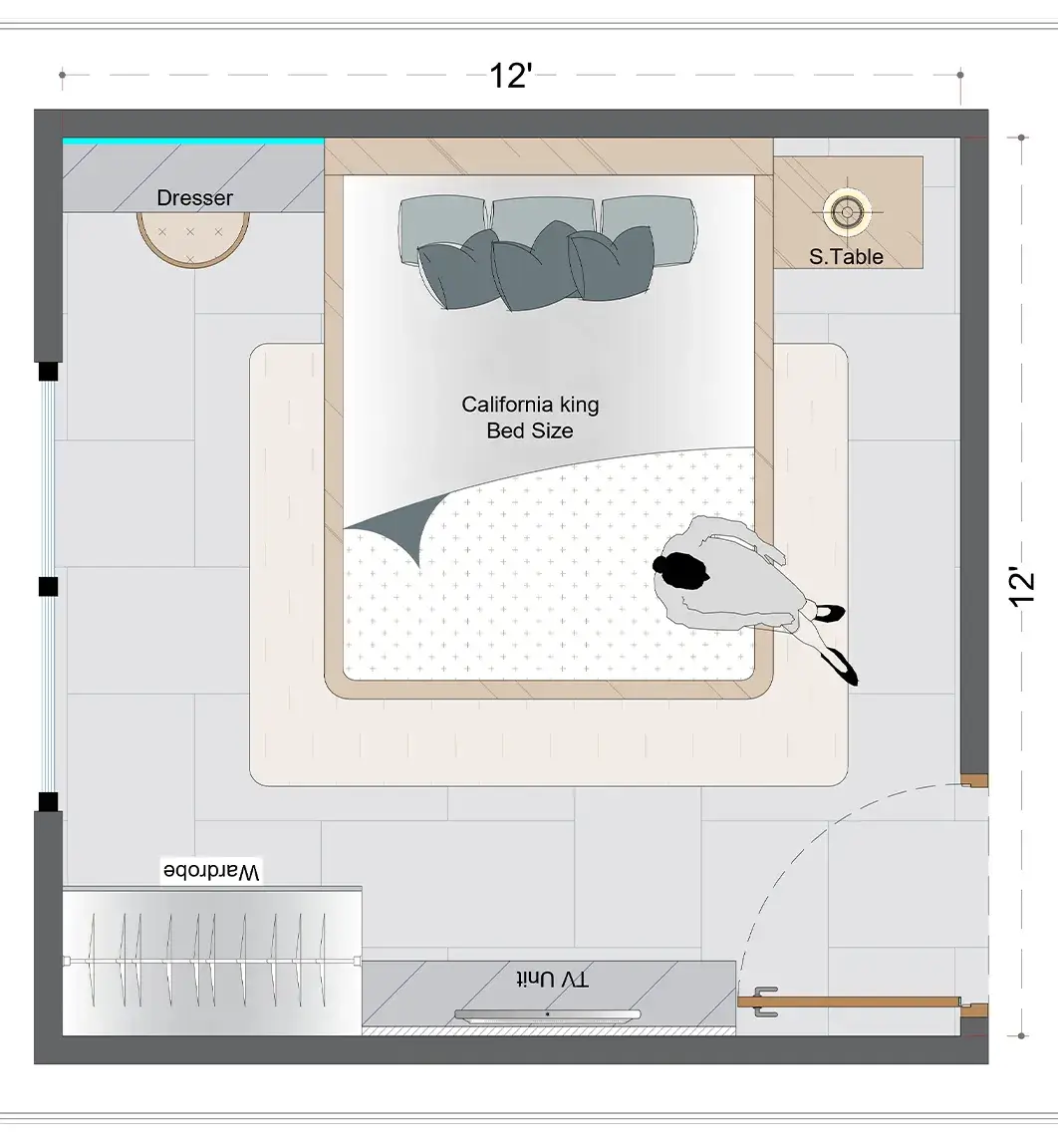 Modern Guest Bedroom Layout (MGBL-5)