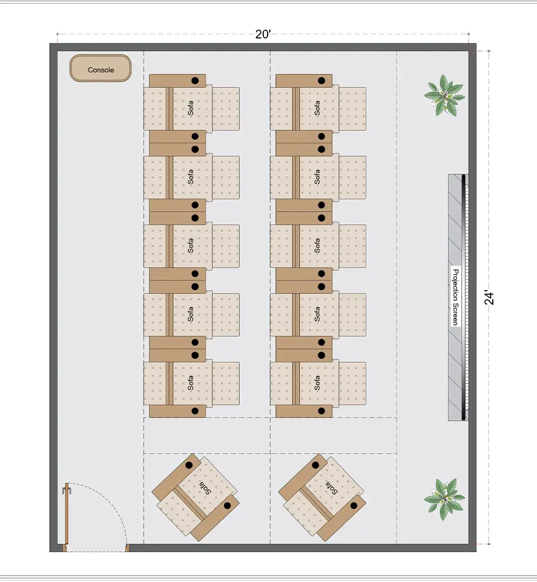 Modern Home Theaters Room Layout (MHTRL-1)