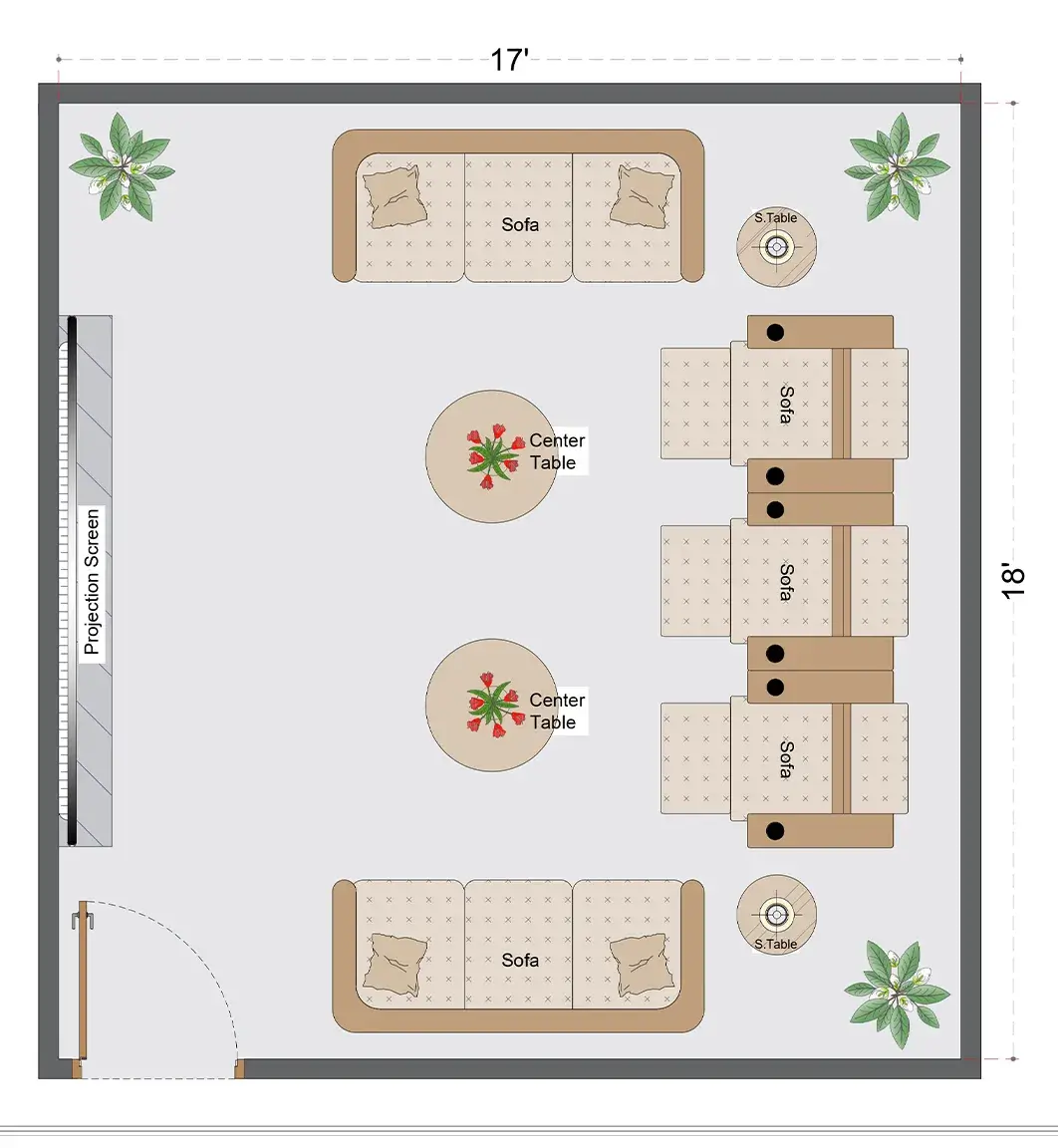 Modern Home Theaters Room Layout (MHTRL-2)