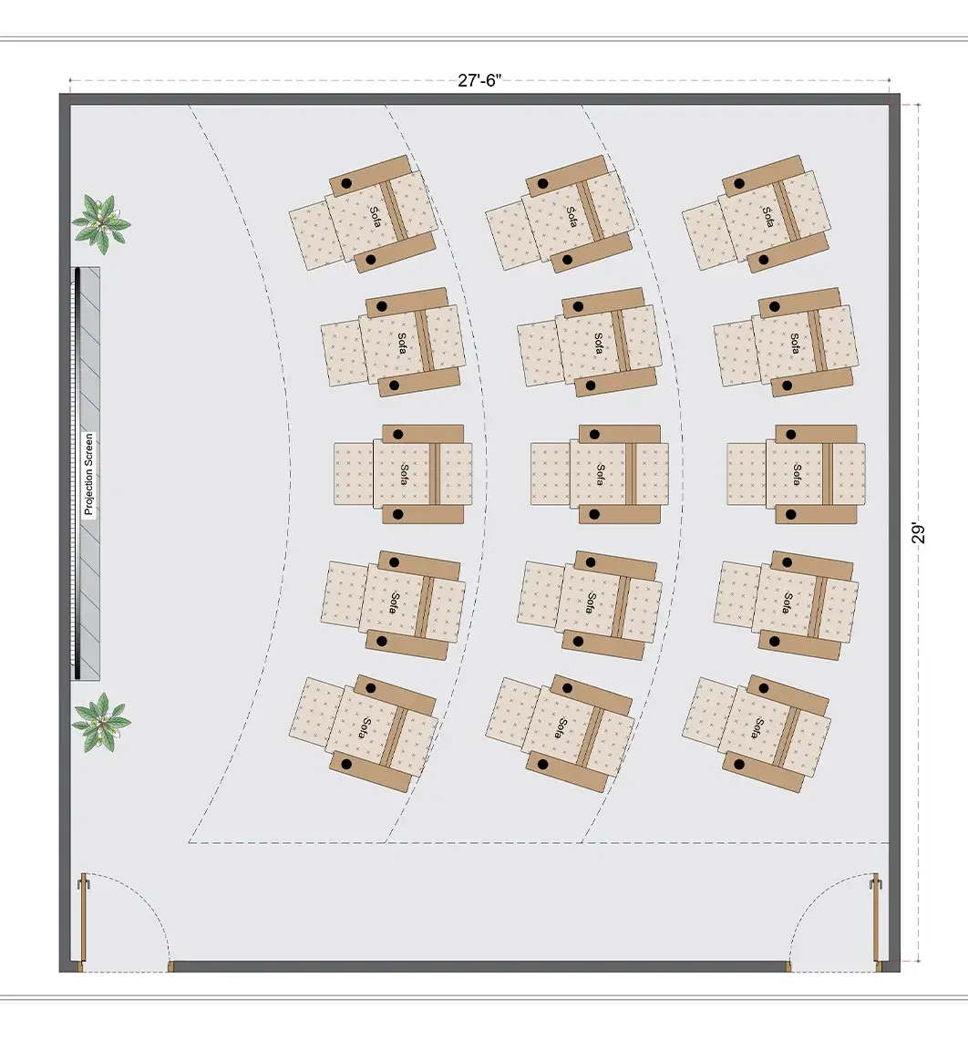 Modern Home Theaters Room Layout (MHTRL-4)