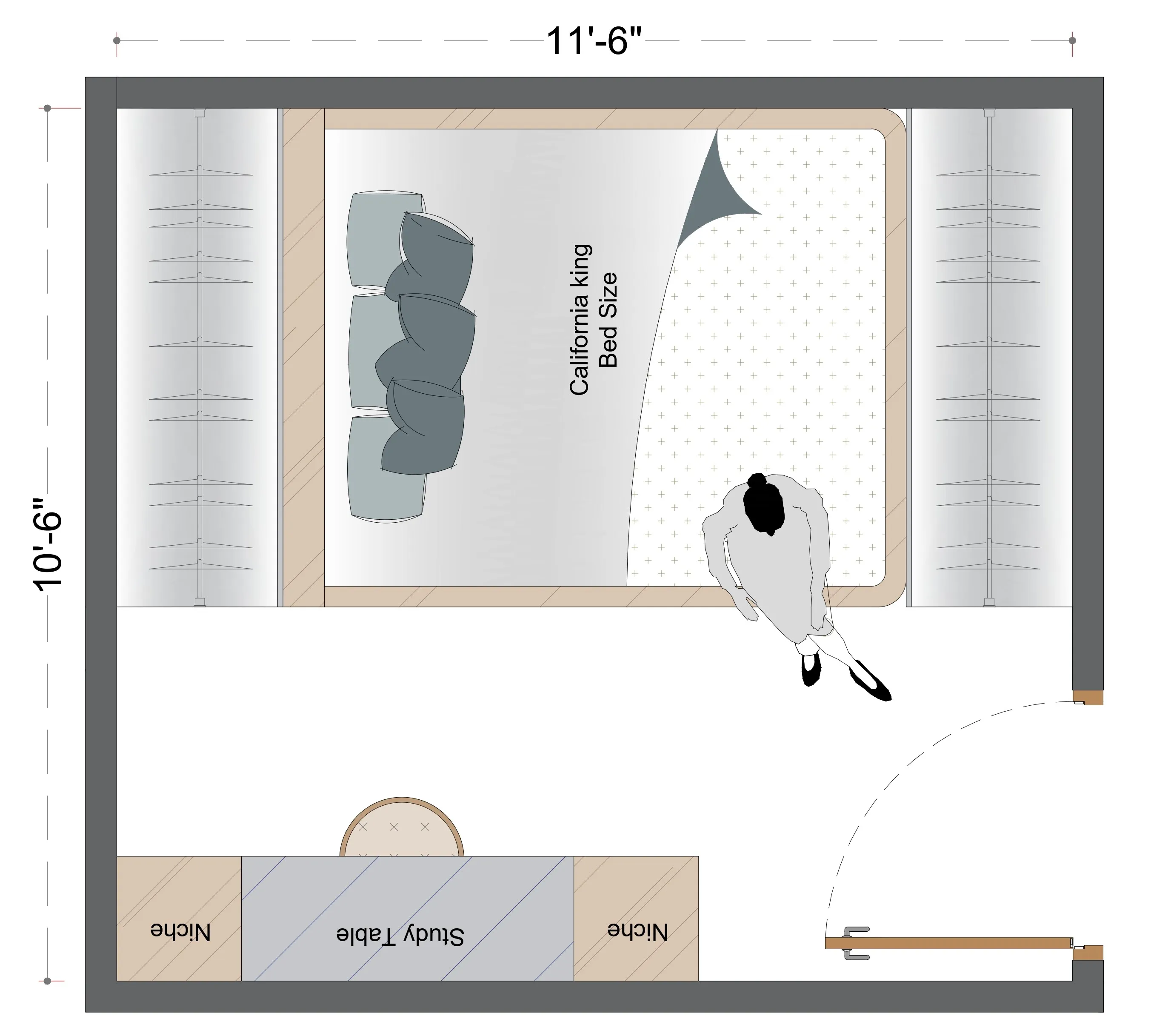Modern Kids Bedroom Layout (MKBL-3)