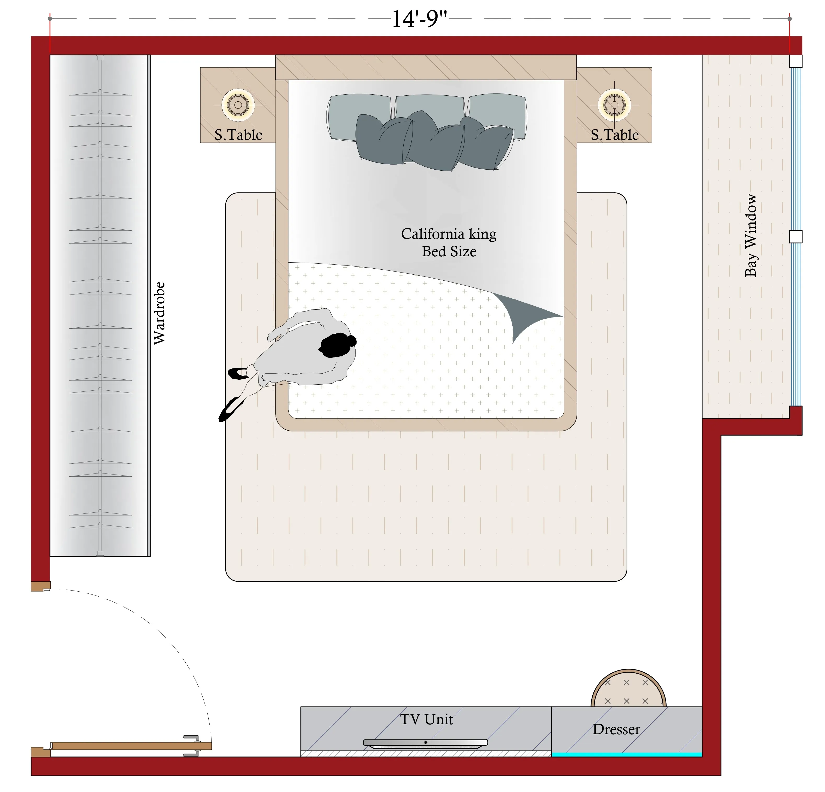 Modern Kids Bedroom Layout (MKBL-4)