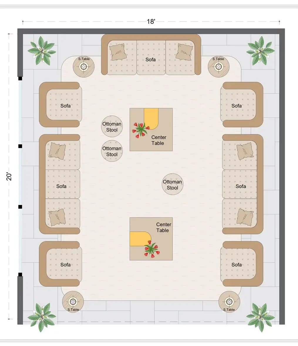Modern Livingroom Layout(MLL-1)