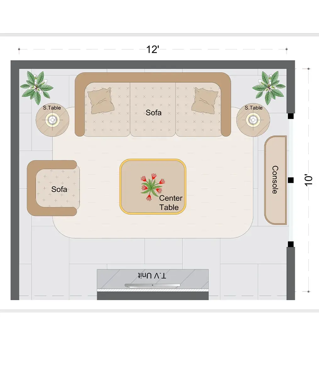 Modern Livingroom Layout(MLL-3)