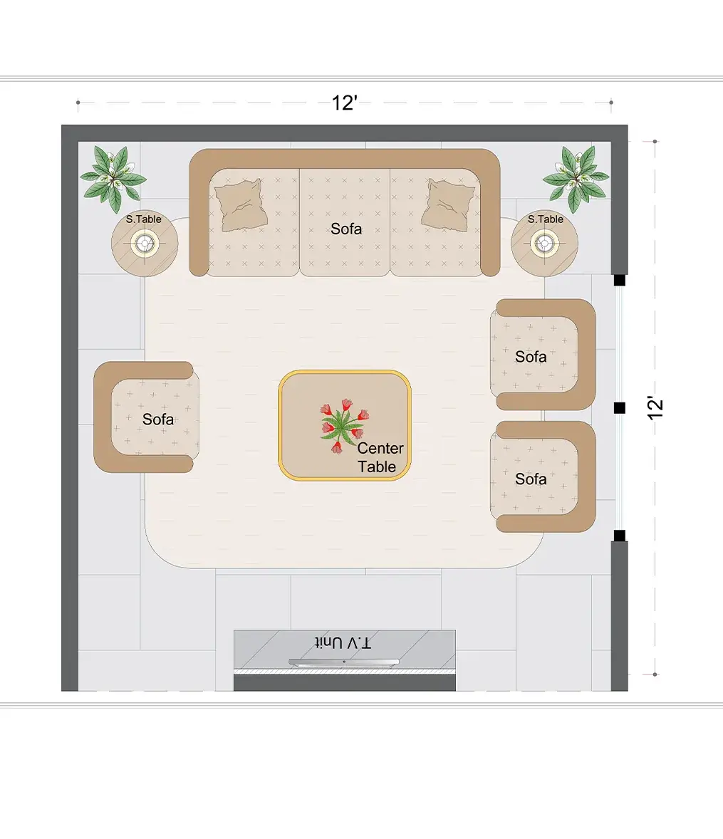 Modern Livingroom Layout(MLL-4)