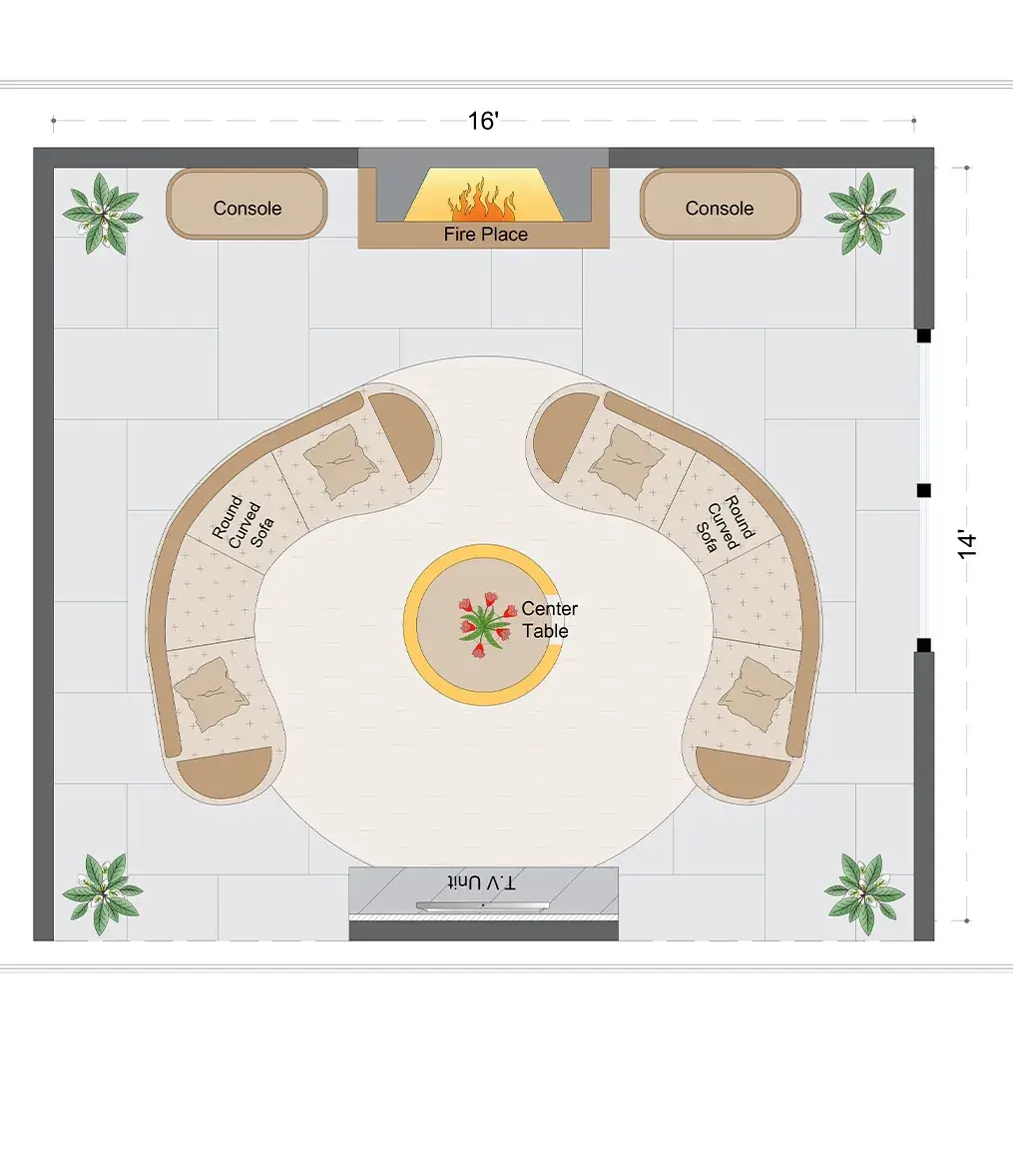 Modern Livingroom Layout(MLL-6)