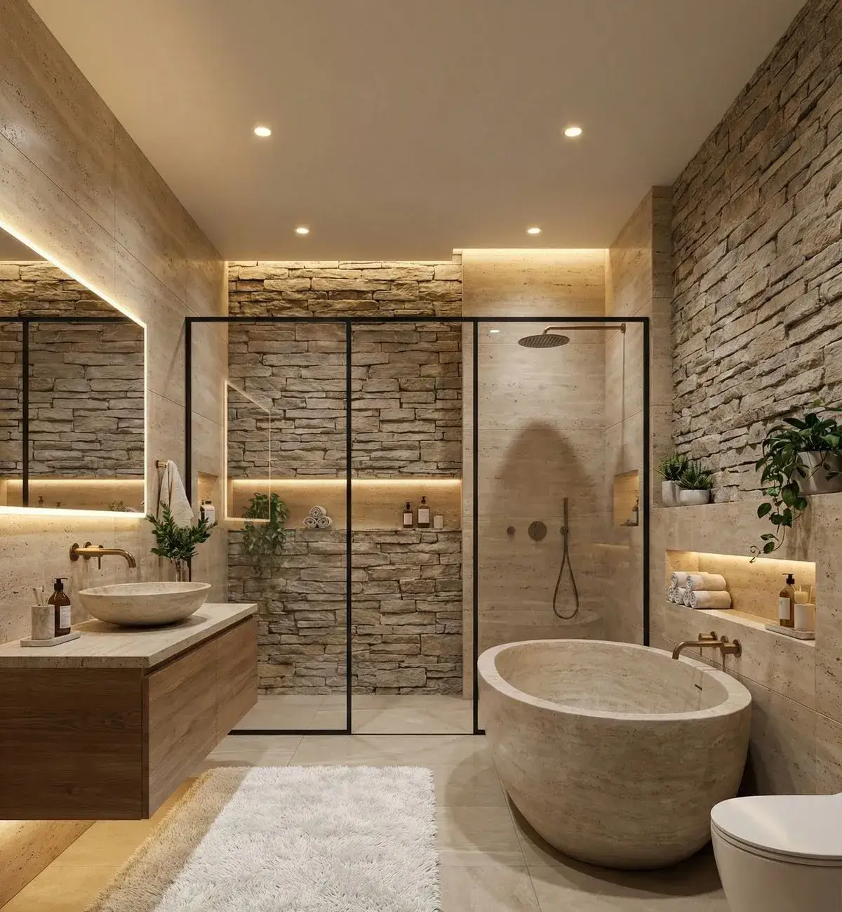 Rustic Washroom Design(RWD-3)