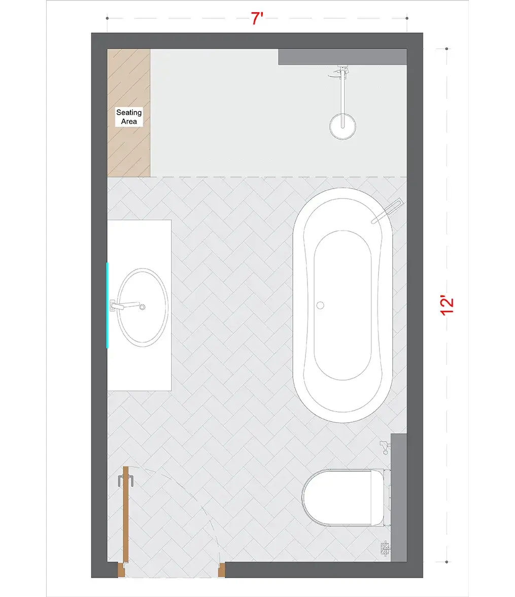 Rustic Washroom Layout(RWL-3)